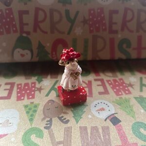 Wee Forest Folk Christmas Bow Bonnet M-684 RETIRED